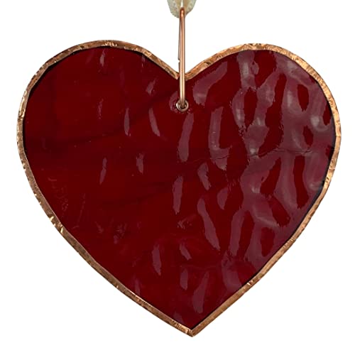 On Your 50th Wedding Anniversary: Beautiful Stained Glass Heart; a Sentimental and Meaningful Keepsake Ornament for The Married Couple - Handmade in USA