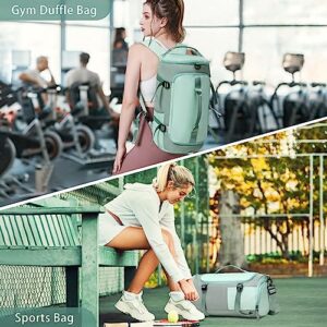 ACESAK Gym Bag for Women - Small Sports Duffle Bag with Shoes Compartment & Wet Pocket - 28L Gym Accessories Backpack Workout Bag Waterproof Carry On Rucksack Daypack