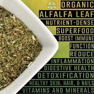 ZeeHERBS Organic Alfalfa Leaf, c/s Medicago Sativa The Nutritional Powerhouse (1 oz)