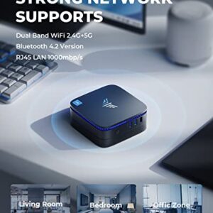 KAMRUI AK1PLUS Mini PC 16GB RAM, Intel 12th Alder Lake N95(up to 3.4 GHz) Mini Computer, Compact Small Desktop Computers Tower Support 4K UHD/HDMI 2.0/LAN/Dual-Band WiFi for Office Home Server