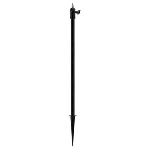 holicfun security camera ground stake, heavy duty stand mount with adjustable angle and height for ring, blink, arlo, eufy, wyze, google nest, simplisafe cameras and solar panels (black)
