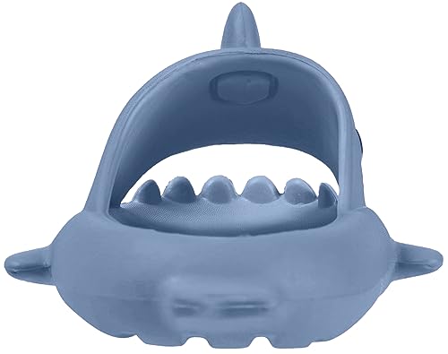 KVbabby Cloud Shark Slides for Kids Toddlers Girls Boys Novelty Open Toe Sandals Cute Shower Pillow Slippers with Thick Sole for Outdoor Indoor Sky Blue 3-4 Big Kid