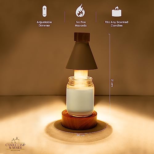 RPXLIFE Candle Wax Warmer Lamp, Candle Warmer Lamp, Lamp Candle Warmer Electric, Candle Light Warmer, Gifts for Mom, Bedroom, Home Decor. Dimmable Candle Warmer Lamp with Timer and 2 50w Bulbs