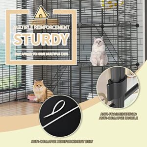 Cat Cage Indoor Enclosure Metal Wire DIY Pet Playpen Catio Cat Enclosures Small Animal House Villa Large Exercise Place for Kitten Guinea Pig and Chinchilla Ideal for 1-3 Cats (Color : C, Size : 75*