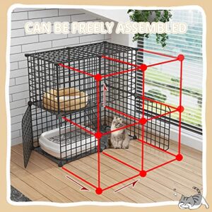 Cat Cage Indoor Enclosure Metal Wire DIY Pet Playpen Catio Cat Enclosures Small Animal House Villa Large Exercise Place for Kitten Guinea Pig and Chinchilla Ideal for 1-3 Cats (Color : C, Size : 75*