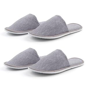 rocutus disposable slippers,2 pair disposable slippers bulk guest slippers,travel portable polyester-cotton slippers home interior slippers hotel special anti-skid shoes cotton trailer