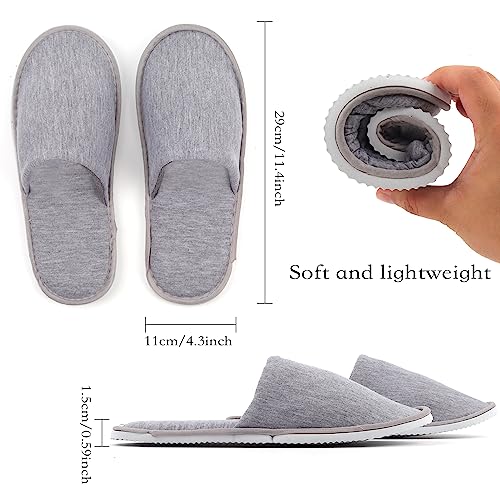 Rocutus Disposable Slippers,2 Pair Disposable Slippers Bulk Guest Slippers,Travel Portable Polyester-cotton Slippers Home Interior Slippers Hotel Special Anti-skid Shoes Cotton Trailer