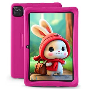 juninke 2023 new tablet android 12.0, kids tablet, 10 inch android tablet, 3+64gb, quad-core tablets, ips hd screen, powerful performance, high capacity, long battery life (purple)