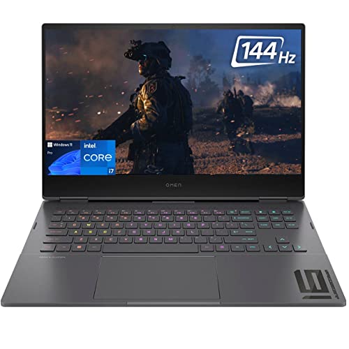 HP OMEN Gaming Laptop, 16.1" FHD 144Hz IPS Display, GeForce RTX 3060, AMD Ryzen 7 6800H(Beats i7-11800H), 16GB DDR5, 512GB PCIe SSD, Wi-Fi 6E, 4-Zone RGB Backlit KB, HDMI, Win 11 Pro, Mica Silver