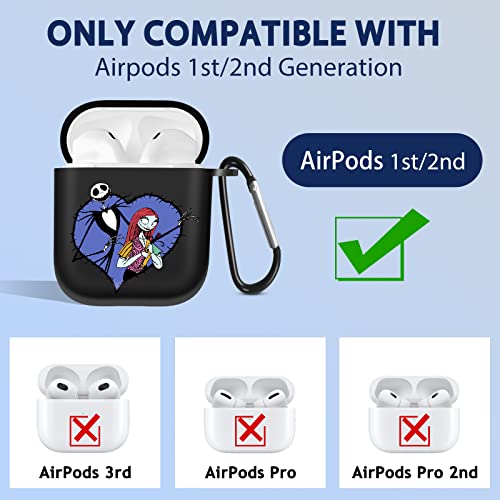 Jowhep for Airpod Case 2nd & 1st Generation Cute Airpod Gen 2 Case with Keychain Funny Kawaii Cool Airpods Gen 1 Case Cover for Girls Girly Women Boys Aesthetic Airpod 1/2 Case, Jack