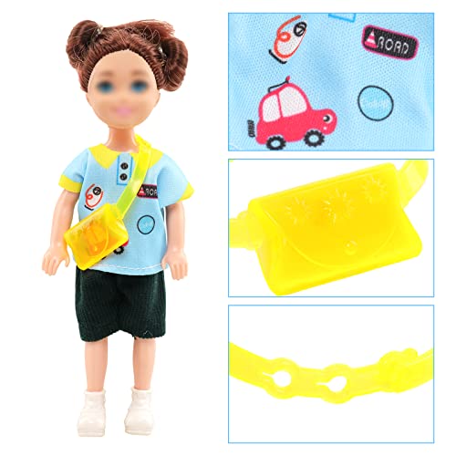 19 Pcs 6 inch Chelsea Doll Clothes and Accessories Including 4 Sets Fashion Dresses 4 Casual Tops and Pants Outifits 4 Swimsuits with 3 Shoes 2 Glasses 2 and Shoulder Bag