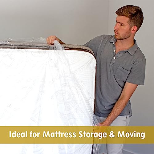 VicMore 2 Pack King Mattress Storage Bags 78-Inch by 100-Inch Mattress Plastic Cover Cal King Size Mattress Bags for Moving Mattress Disposal Bag