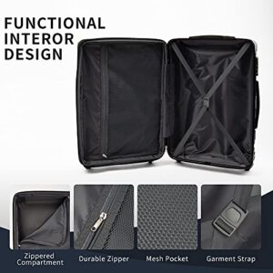 Merax Luggage Sets 3 piece Carry on Luggage Suitcase Sets of 3, Hard Case Luggage Sets Clearance Expandable