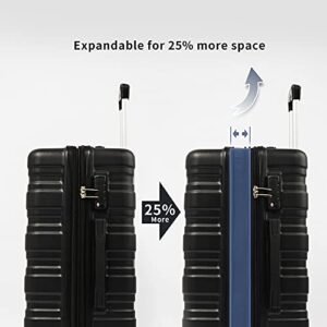 Merax Luggage Sets 3 piece Carry on Luggage Suitcase Sets of 3, Hard Case Luggage Sets Clearance Expandable