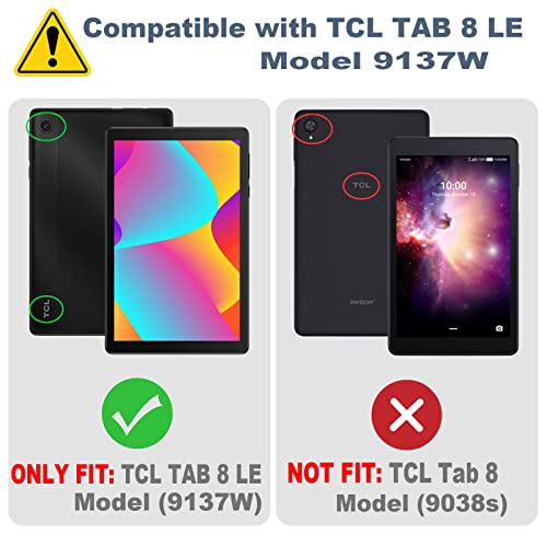 [2-Pack] DMLuna Screen Protector for TCL Tab 8 LE 8" Tablet (Model: 9137W) 2023 Release, (Not Fit TCL Tab 8 Model: 9038S), HD Tempered Glass Anti-Fingerprints Bubble-Free Easy Installation 9H Hardness