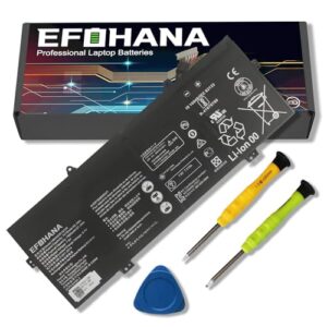 efohana hb4593r1ecw laptop battery replacement for huawei matebook x pro mach-w19 vlt-w60/50 7.6v 56.3wh 7410mah
