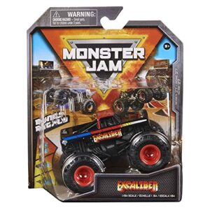 monster jam 2022 spin master 1:64 diecast truck with bonus accessory: arena favorites excaliber