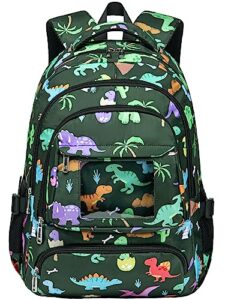 hotadsfw dinosaur backpacks elementary toddler backpack for boys kids school bag bookbag for kindergarten primary school with multi pockets padded shoulder strap