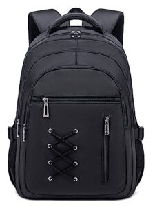 hotadsfw black backpack for boys girls high school backpacks school bag for women men kids teens travel laptop backpack with multi pockets aesthetic bookbag for gym sport outdoor
