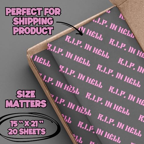 Funny Tissue Paper, Funny Wrapping Paper Adult, Rude Wrapping Paper, Non-Toxic Acid Free Inappropriate Gift Wrap Size 15" by 21", Friend Gift, Black Tissue Paper, rip Unique Wrapping Paper (Tissue)