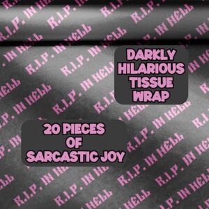 Funny Tissue Paper, Funny Wrapping Paper Adult, Rude Wrapping Paper, Non-Toxic Acid Free Inappropriate Gift Wrap Size 15" by 21", Friend Gift, Black Tissue Paper, rip Unique Wrapping Paper (Tissue)