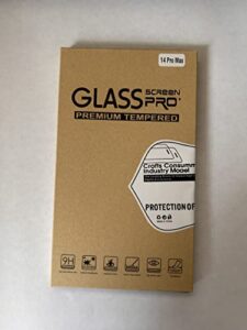 iphone 14 pro max screen protector | glass screen pro premium tempered | 9h tempered glass screen protector clear - 2 pack
