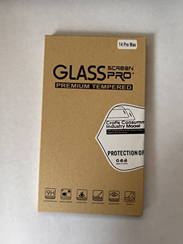 iPhone 14 Pro Max Screen Protector | Glass Screen Pro Premium Tempered | 9H Tempered Glass Screen Protector Clear - 2 Pack