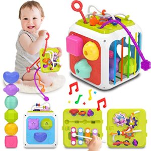 kecristv 7-in-1 baby sensory montessori toys for 1 year old, toddler toys for 1 2 year old boys girls birthday gifts, baby toys 6 to 12 months, multifunction learning education preschool toys