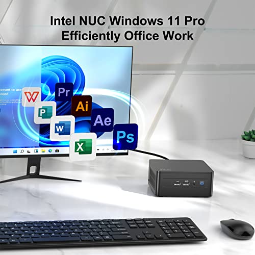 Intel NUC 13 PRO NUC13ANHi5 Arena Canyon, 13TH Gen CPU, 16GB RAM 512GB SSD, Intel Core i5-1340P, Win 11 Pro Mini Desktop Computer, 8K/4K UHD, Gigabit Ethernet/WiFi-6/VESA for Business/Office/Home