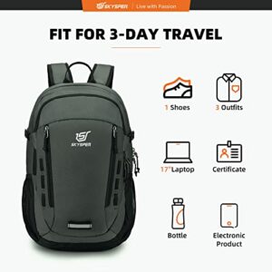 SKYSPER Laptop Backpack 30L Travel Backpack for Women Men Work Business Backpack Bookbag Fits up to 17 Inch Laptop(Grey-green)