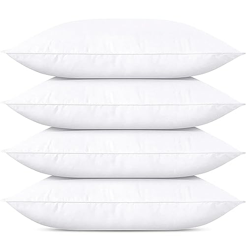 SILUI Pillows Standard Size Set of 4 Pack Soft Medium Support Hypoallergenic Plush Down Alternative Bed Pillow for Back, Stomach or Side Sleepers,20x26in