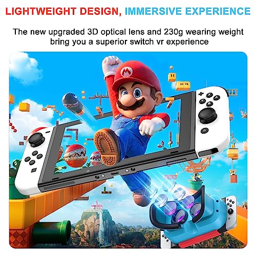 WinDrogon VR Headset, Designed for Nintendo Switch & Switch OLED Accessories for Switch VR Games, Labo VR and YouTube VR, VR Glasses with Adjustable Pupil Distance and Adjustable Switch Goggles Strap…