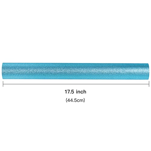 RUSPEPA Glitter Wrapping Paper - Solid Color Glitter Sparkle Paper Perfect for Wedding, Birthday, Baby Shower, Party - 17 Inch X 32.8 Feet - Light Blue