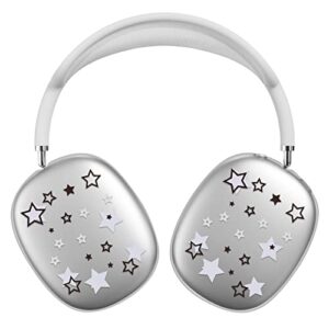 aiiekz case cover for airpods max, painted soft tpu anti-scratch protective ear cups case for apple airpods max headphones (stars)