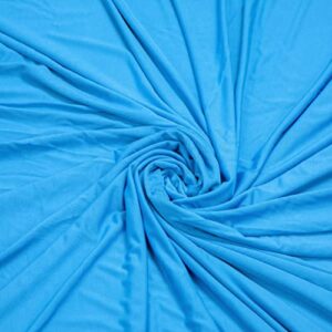Spandex 4-Way Stretch Photo Backdrop Drape Curtain w/4" Rod Pockets Stretchable&Lightweight 14Ft X 60"(1 Panel Only) Aqua Blue for Wedding, Trade Show, Party, Gift Opening Stage Backdrop Décor