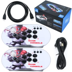 Arcade Game Console Pandora Box Built in 10000 Retro Games 4K HDMI 64G 2 Player Game Emulator Console Joystick with Trackball No Network Plug and Play TV Video Jame Gamepad Support Multiple Emulators