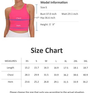 THE GYM PEOPLE Women's Sports Bra Sleeveless Workout Tank Tops Running Yoga Cropped Tops with Removable Padded White