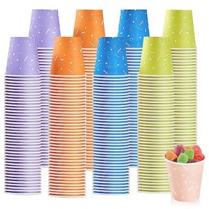 FIKSYK 600 Pack 3oz Disposable Paper Cups, Colorful Paper Cups, Small Mouthwash Cups,Drinking Cups, Mini Paper Cups for Parties, Picnics, Barbecues, Travel and Events