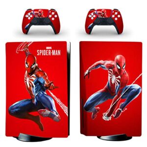 vanknight ps5 standard disc console controllers skin super hero sticker decal ps5 console and controllers red spider