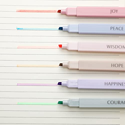 Honoson 24 Pieces Bible Highlighters with Soft Chisel Tip Pastel Bible Highlighters Set Cute Aesthetic Markers Assorted Colors No Bleed Bible Markers Bible Study Journaling Supplies and Accessories