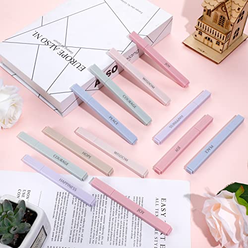 Honoson 24 Pieces Bible Highlighters with Soft Chisel Tip Pastel Bible Highlighters Set Cute Aesthetic Markers Assorted Colors No Bleed Bible Markers Bible Study Journaling Supplies and Accessories