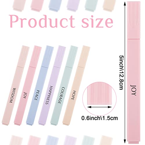 Honoson 24 Pieces Bible Highlighters with Soft Chisel Tip Pastel Bible Highlighters Set Cute Aesthetic Markers Assorted Colors No Bleed Bible Markers Bible Study Journaling Supplies and Accessories