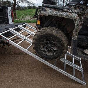 YUTRAX® 78” Tri-Fold Ramp, Aluminum Tri-Fold Ramp, 1750 lb. Capacity, Spans Entire Tailgate, Extended Length for Tall Vehicles, Easy Loading, ATV/UTV Loading