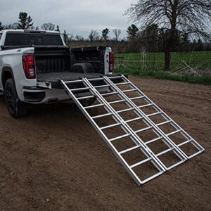 YUTRAX® 78” Tri-Fold Ramp, Aluminum Tri-Fold Ramp, 1750 lb. Capacity, Spans Entire Tailgate, Extended Length for Tall Vehicles, Easy Loading, ATV/UTV Loading