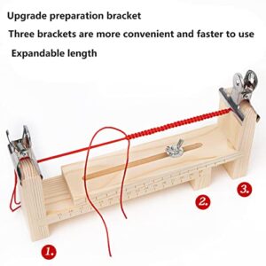 Wooden Jig Bracelet Maker, Wristband Maker Kit with 2 Clips,Jig Bracelet Maker Wooden Frame - DIY Hand Knitting Bracelet Jig, Adjustable Jig Bracelet