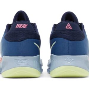Nike Men's Zoom Freak 4 Basketball Shoes, Dark Marina Blue/Pink Gaze/Midnight Navy/Barely Vol, 12.5 M US