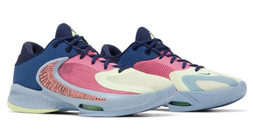 Nike Men's Zoom Freak 4 Basketball Shoes, Dark Marina Blue/Pink Gaze/Midnight Navy/Barely Vol, 12.5 M US