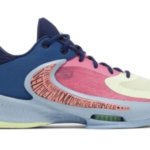 Nike Men's Zoom Freak 4 Basketball Shoes, Dark Marina Blue/Pink Gaze/Midnight Navy/Barely Vol, 12.5 M US