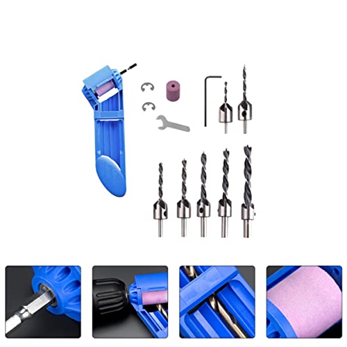 Angoily Burr Device Set Portable Grinder Electric Sharpener Diamond Drill Bit Drill Polishing Kit Drill Bit Sharpening Tool Drill Grinder Attachment Drill Bit Sharpener 3 Sets