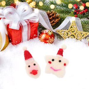 Gadpiparty Christmas Felt Ornament Kit Felt Santa Wreath Decor House Gifts Old Man Gift 6 Pcs Christmas Giveaways Felt Adornment for Party Felt Decoration Elder